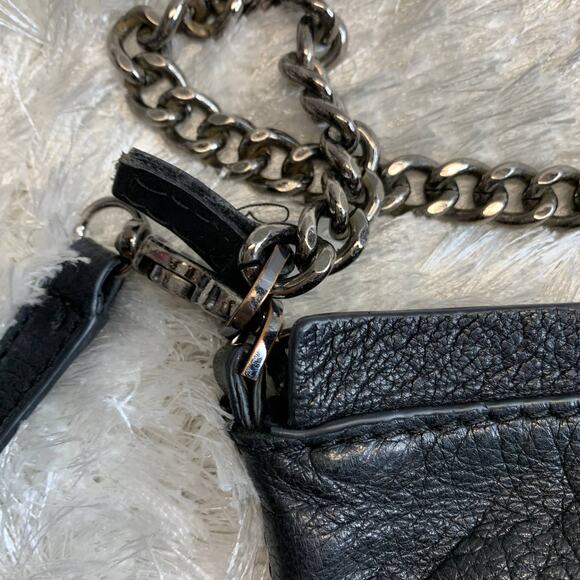 Botkier Leather Crossbody Bag Mixed Metal Black Pebbled - Picture 2 of 8